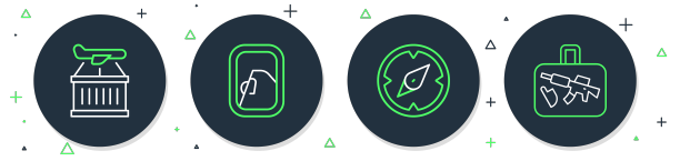 设置线飞机窗口和罗经平面图片下载