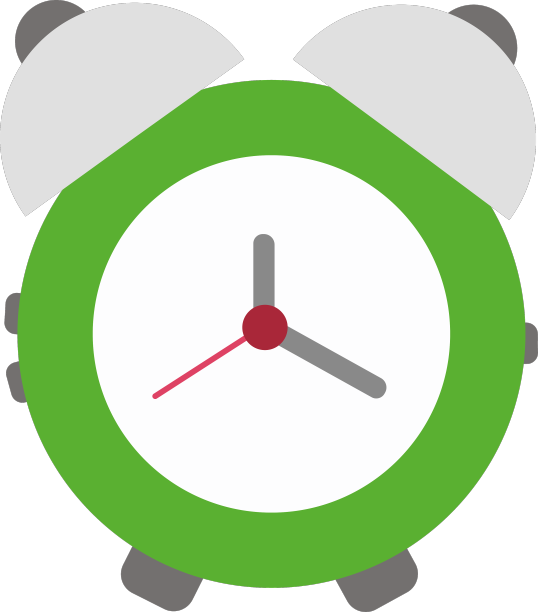 绿色平板闹钟图片下载