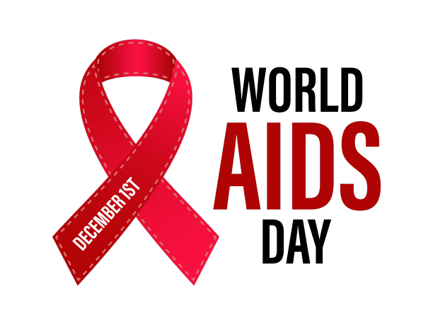 世界艾滋病日概念与红丝带横幅图片下载