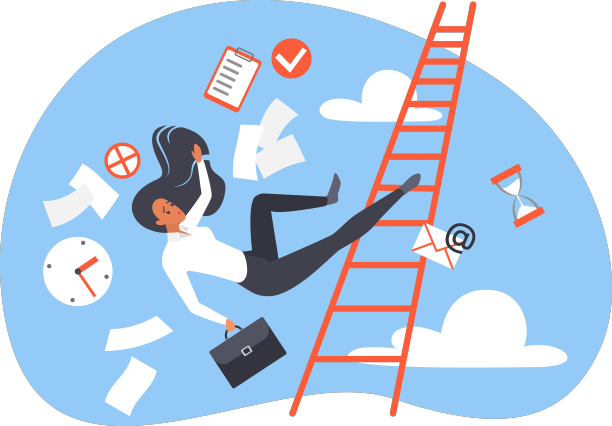 女性女性事业失败坠落事故图片下载