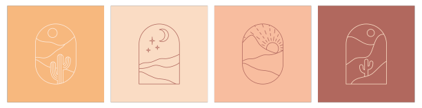 波西米亚标志景观与沙漠仙人掌沙图片下载
