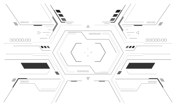 Hud科幻界面屏幕视图白色几何图片下载
