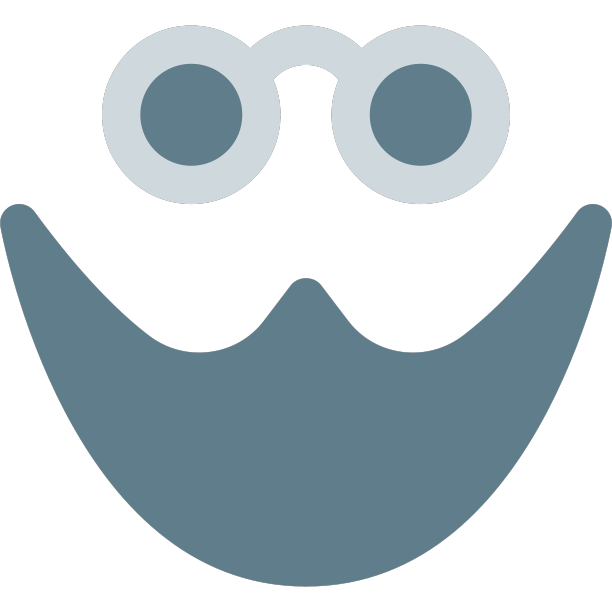 时髦的长胡子和圆形眼镜图片下载