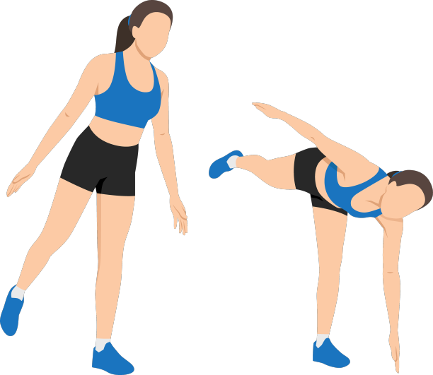 女人在做身体和脚趾接触的运动图片下载