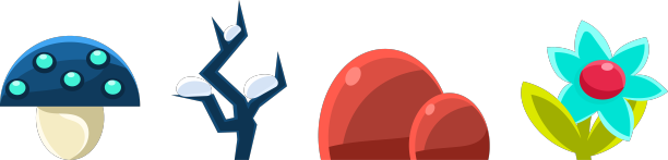 自然游戏景观对象和元素图片下载