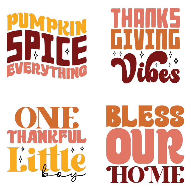 感恩节复古SVG设计包图片下载
