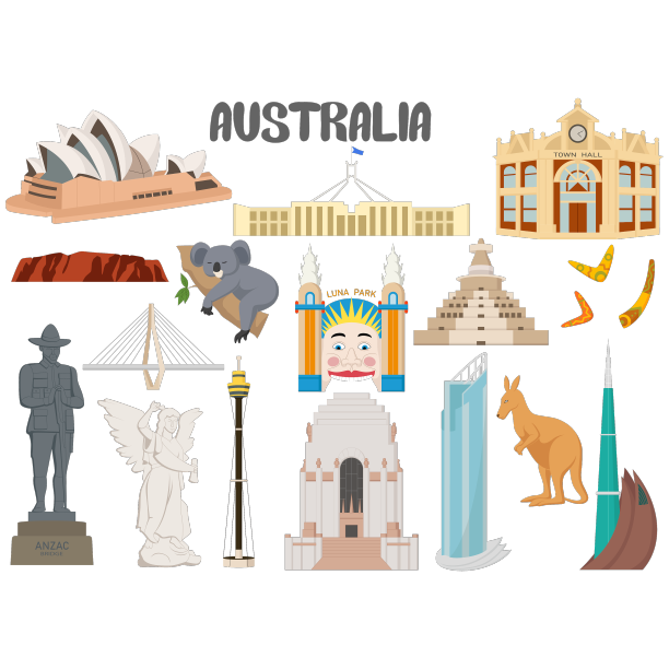 一套澳大利亚著名地标图片下载