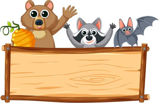 树林里的生物躲在木板后面窥视图片下载