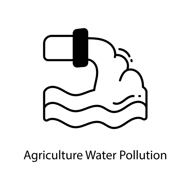 农业水污染涂鸦图标设计不良图片下载