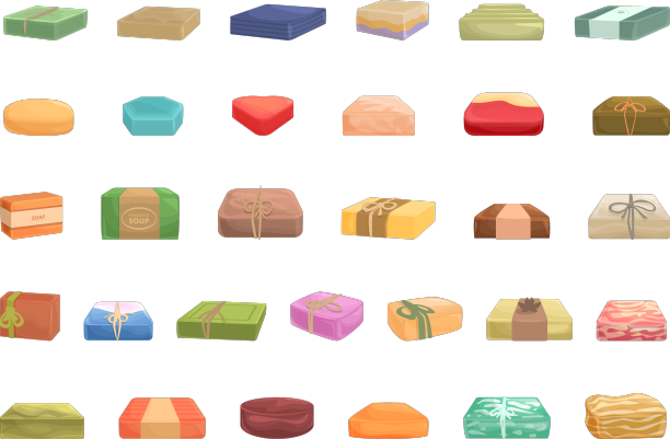 手工肥皂图标集卡通女人图片下载