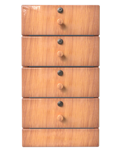 3d木质文件柜效果图，室内设计概念。图片下载