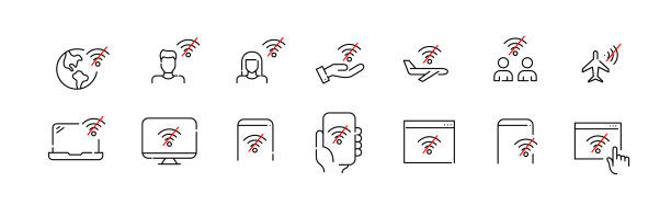 没有wi-fi信号图标设置像素完美编辑图片下载