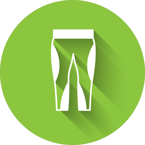 白色紧身裤图标孤立的长阴影图片下载