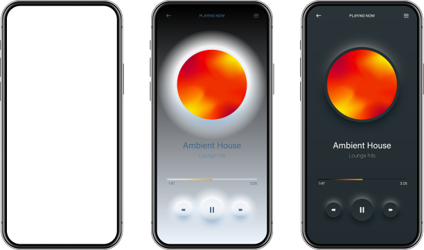 在线音频播放器用户界面智能手机应用程序图片下载