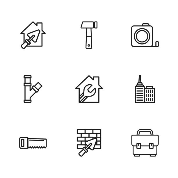 用泥铲城市景观设置线条砖墙图片下载