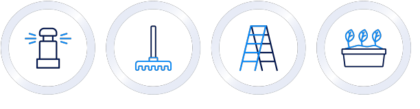在盆栽木楼梯花园中设置线条植物图片下载