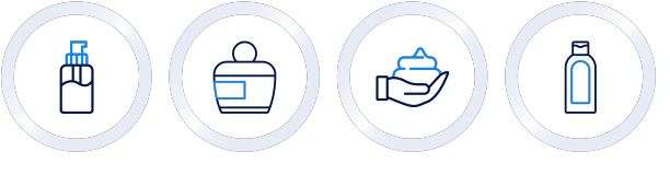 在手上放一瓶洗发水剃须泡沫图片下载