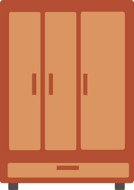 扁平的木制衣橱图片下载