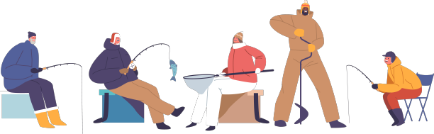 被捆成一层的人物聚集在冰冻的湖面上图片下载