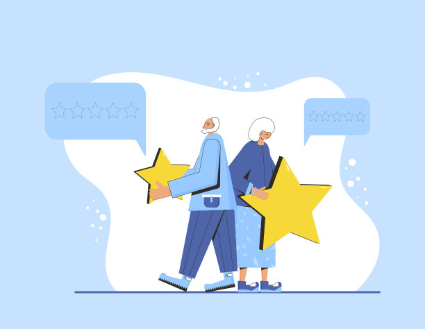 反馈的概念。手里拿着星星的人图片下载