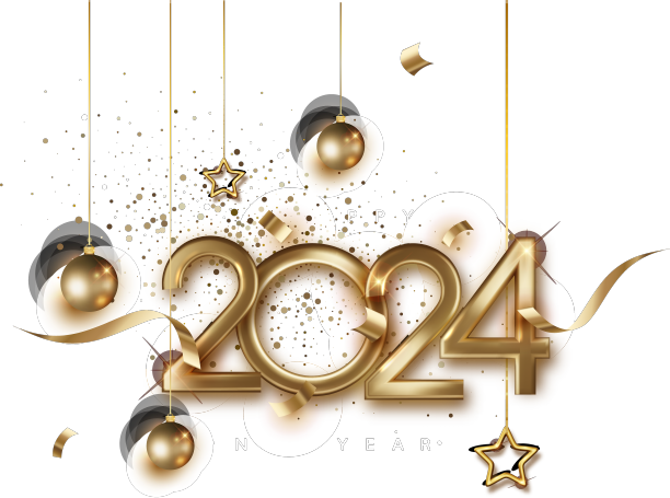 2024年新年庆祝用黄金号码图片下载