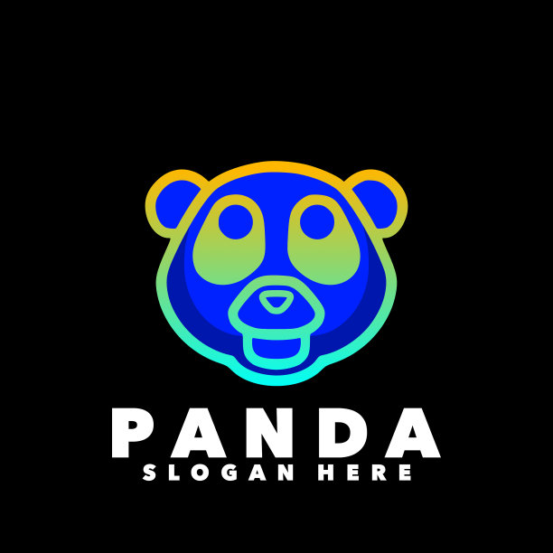 熊猫符号渐变图片下载