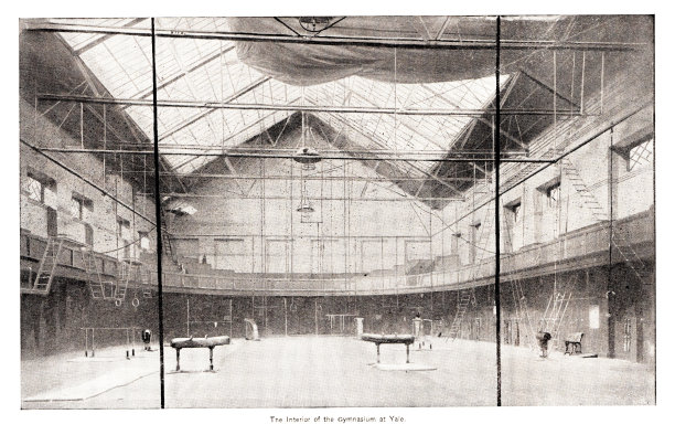 耶鲁大学体育馆照片，康涅狄格州纽黑文，美国，19世纪体育史图片下载