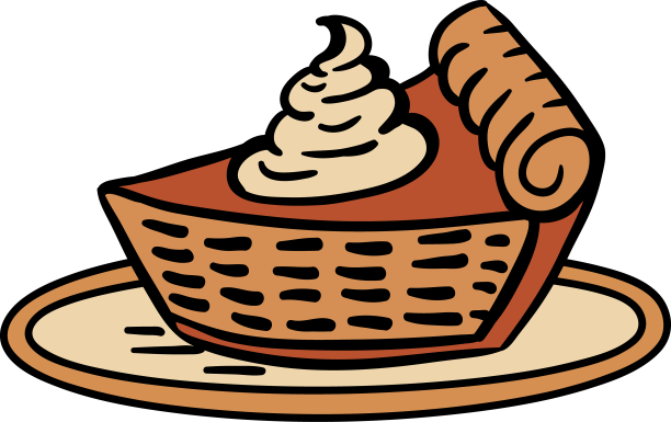 盘子里的手绘南瓜派图片下载