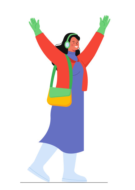 冬季时尚人物矢量概念图片下载