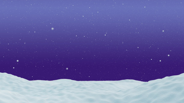 冬季景观和降雪，3d渲染。雪地和降雪。图片下载