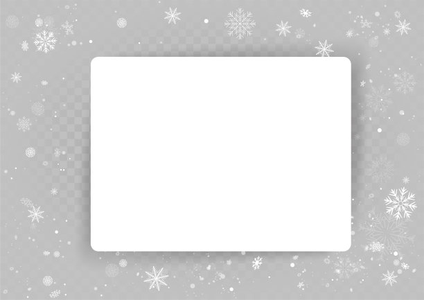 冬季圣诞相框雪景模板图片下载