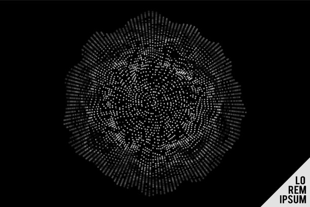 发光的线和点组成的数字神经丛图片下载