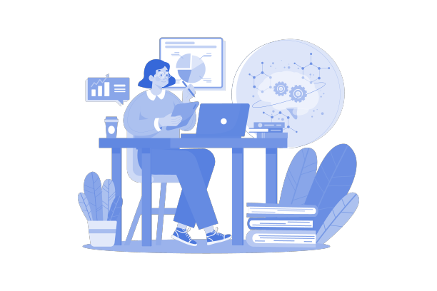 白色背景上的深度学习概念图片下载