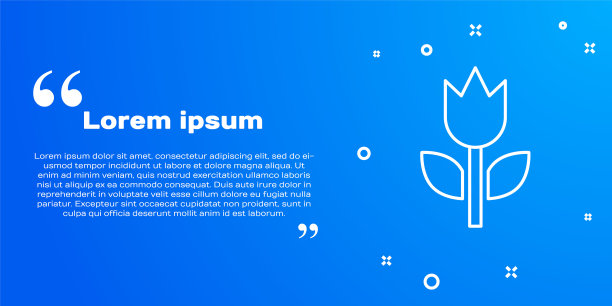 白色线照片模式宏图标隔离在蓝色背景。向量图片下载