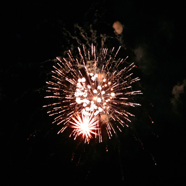 照片上的真实烟花黑色背景叠加混合模式图片下载