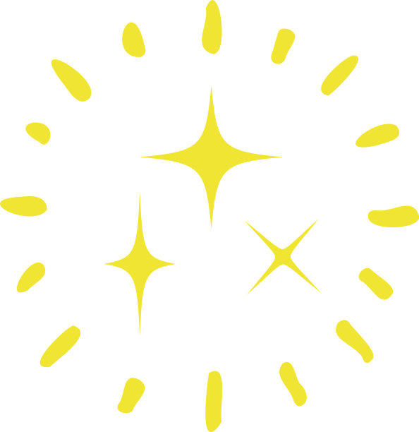 闪烁的黄色星星和灯光的简单插图图片下载