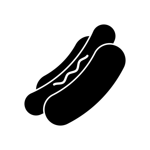 热狗图标矢量设计模板简单而现代图片下载