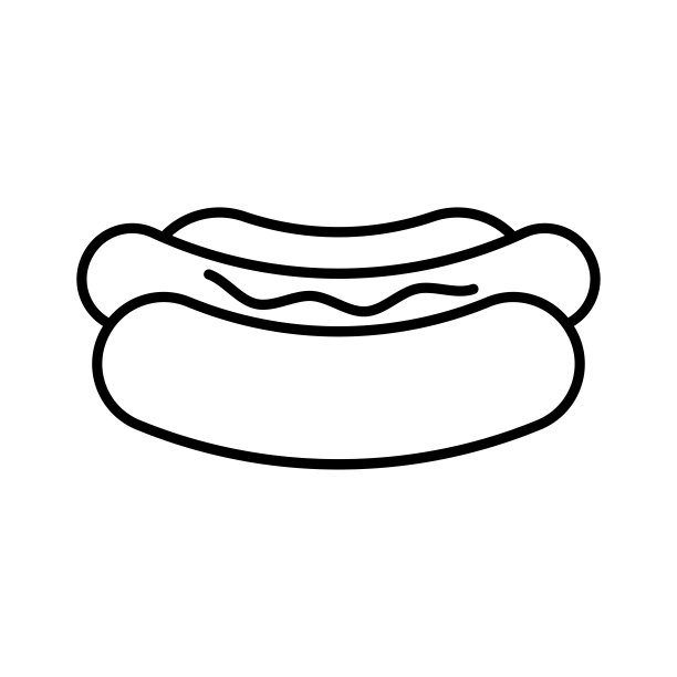 热狗图标矢量设计模板简单而现代图片下载