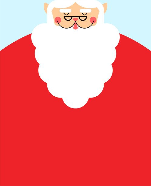 圣诞老人猫胡子明信片。圣诞背景海报。圣诞老人的地方为短信。新年插画图片下载