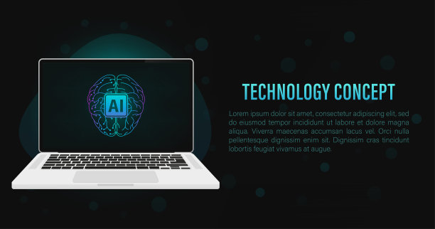 虚拟助手语音识别服务技术。AI人工智能机器人支持。聊天机器人大脑在笔记本电脑系统低聚。神经网络。技术的概念。矢量图图片下载