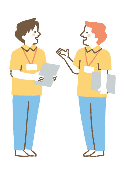 男护理经理在谈论他的工作图片下载