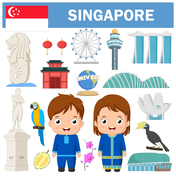 一组新加坡著名地标图片下载