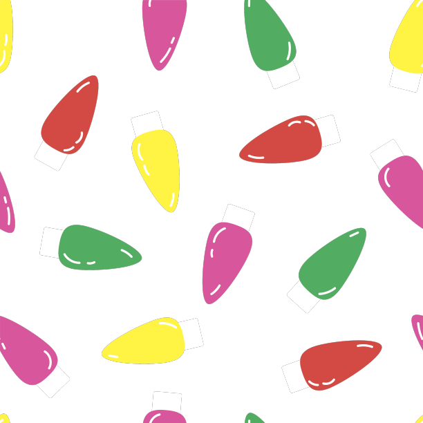 无缝图案与圣诞灯图片下载