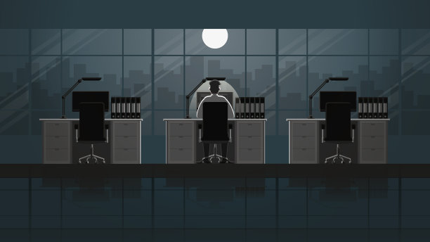 在台式电脑上工作的员工图片下载