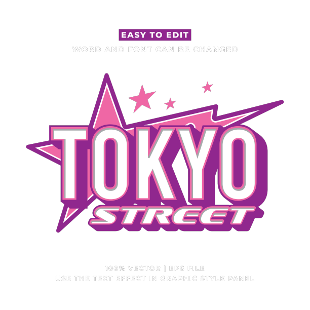 日本东京千年虫街头服饰的彩色标语图片下载