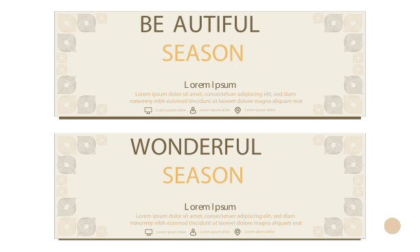 美丽的季节水平横幅模板图片下载