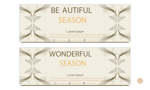 美丽的季节水平横幅模板图片下载