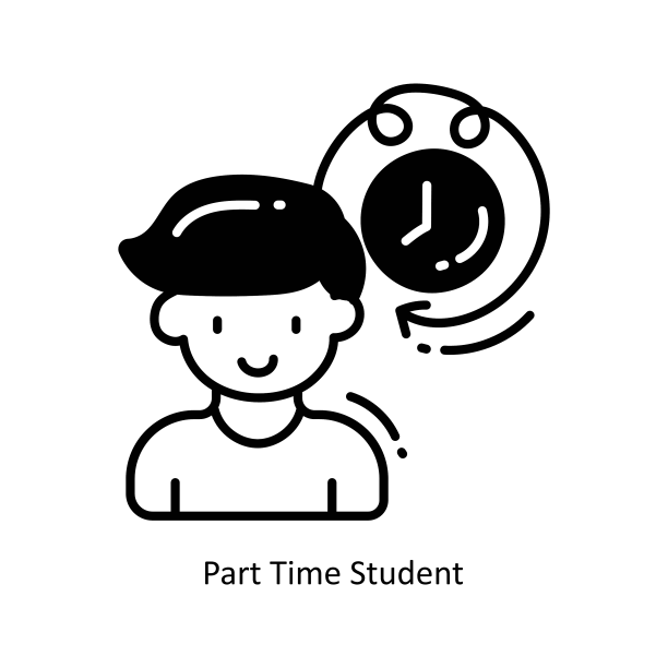 兼职学生涂鸦半固体图标图标设计图片下载