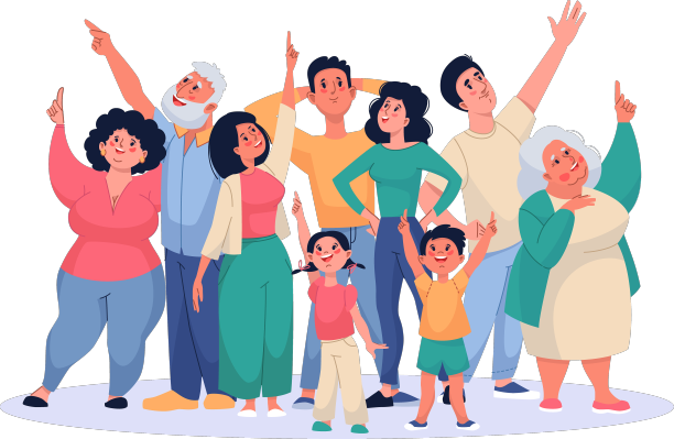 仰视的人回头快乐的人群图片下载