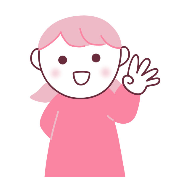 女孩举起四根手指图片下载